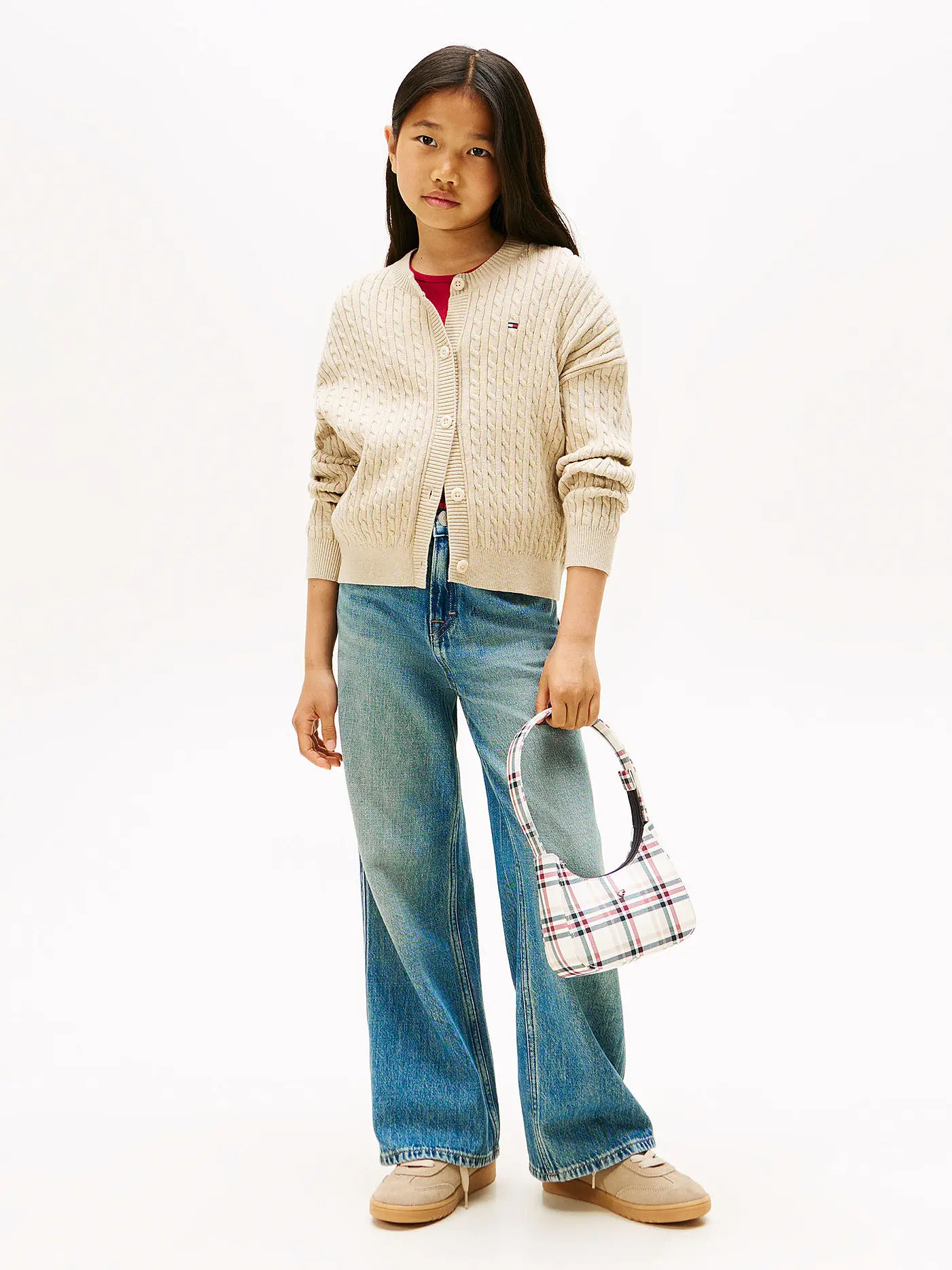 TOMMY HILFIGER | Mädchen Strickjacke | beige